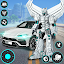 Flying Police Drone Robot Car: Eagle Robot Game