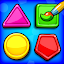 สีและรูปทรง: เกมระบายสี