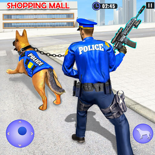 US Police Dog Mall Crime Chase