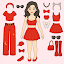 Jogo Vestir Boneca Adesivo DIY