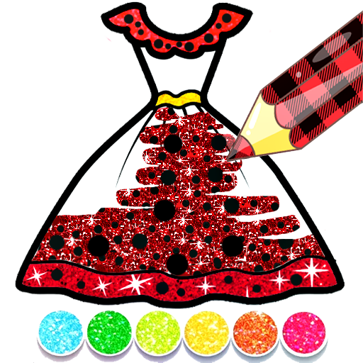 Glitter Ladybug dress Coloring Book