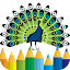 libro para colorear pavo real