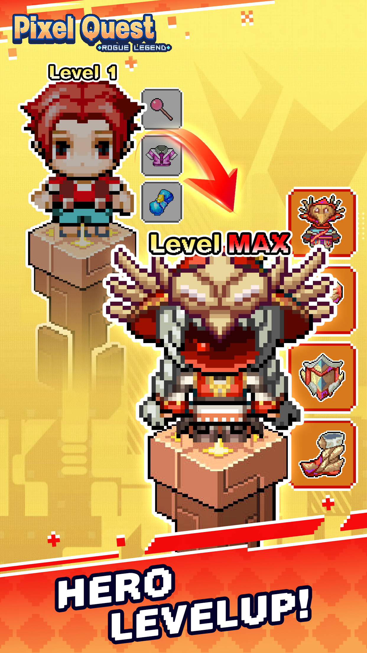 Скачайте и играйте в Pixel Quest: Rogue Legend на ПК или Mac (Эмулятор)