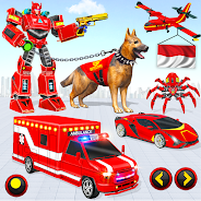 Main Ambulance Dog Robot Car Game on PC