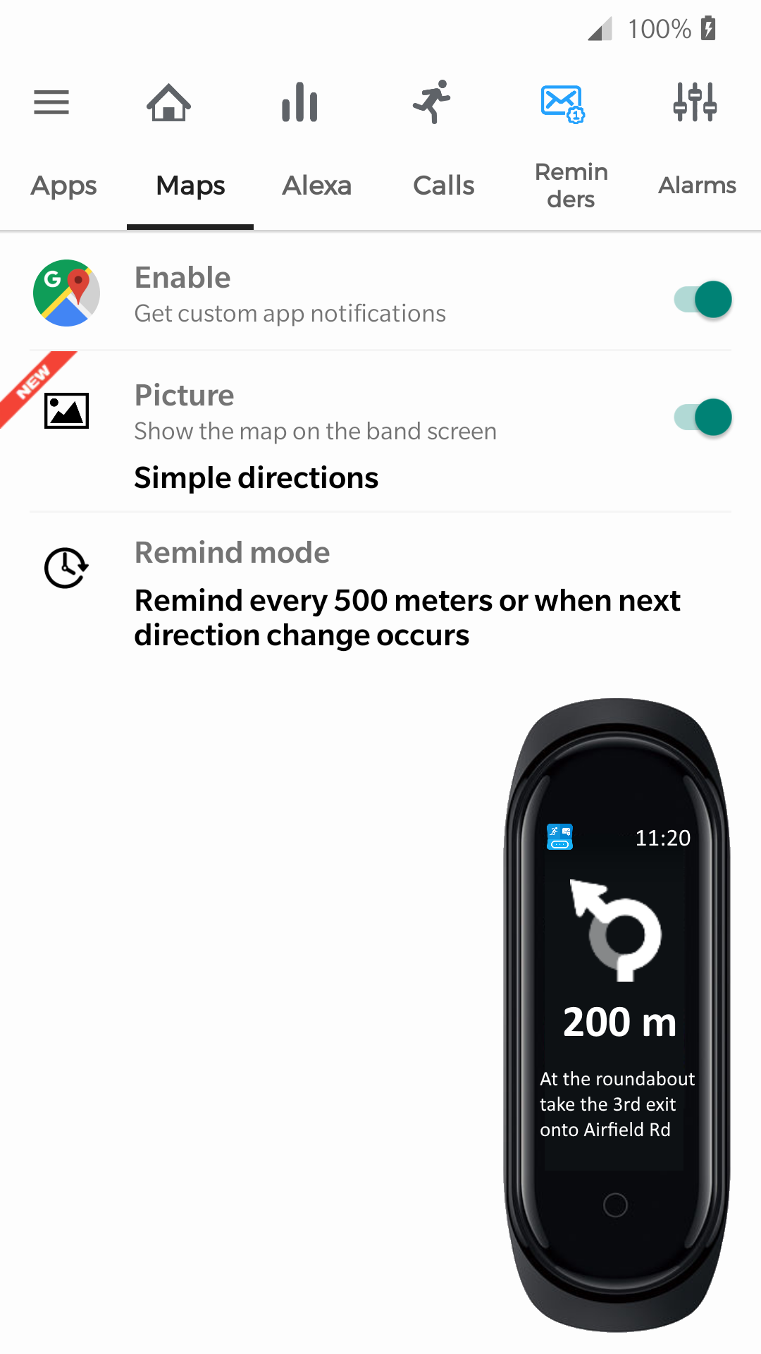 Mi band maps deals navigation for mi band