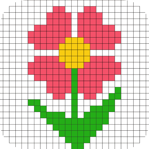 Pixel Color By Numbers: Flowers
