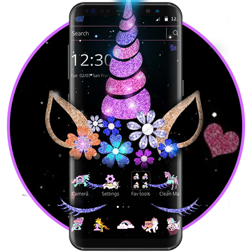 Night Star Unicorn Sparkling Theme