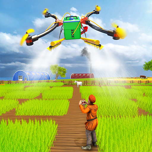 Real Drone Farming Simulator: Farm Tractor Games