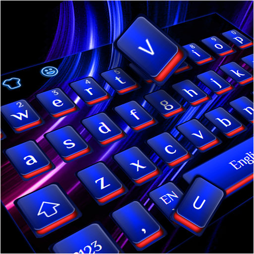 Cool Blue Red Light Keyboard