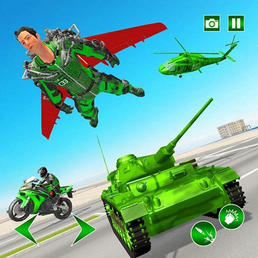 Flying Jetpack Army Hero: Gangster Crime Simulator