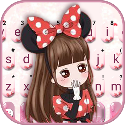 Lovely Bowknot Girl Keyboard T