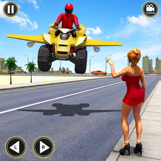 Flying Motorbike Game ATV Taxi