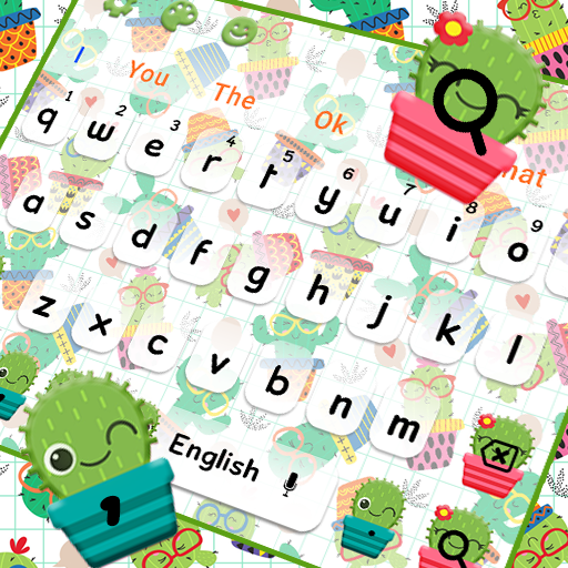 Cute Cactus Keyboard Theme