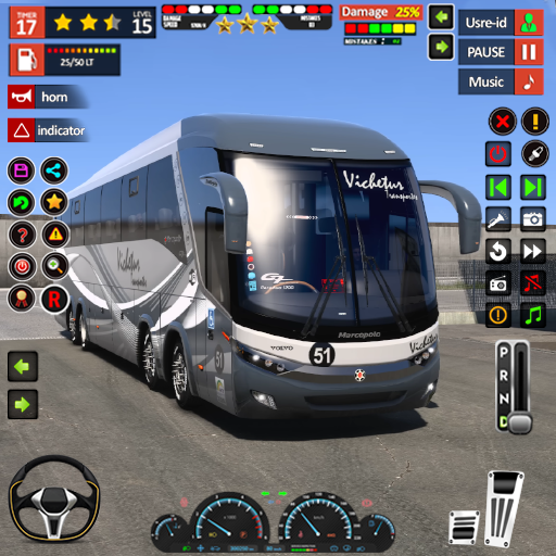 City Bus Driving-Bus Parking