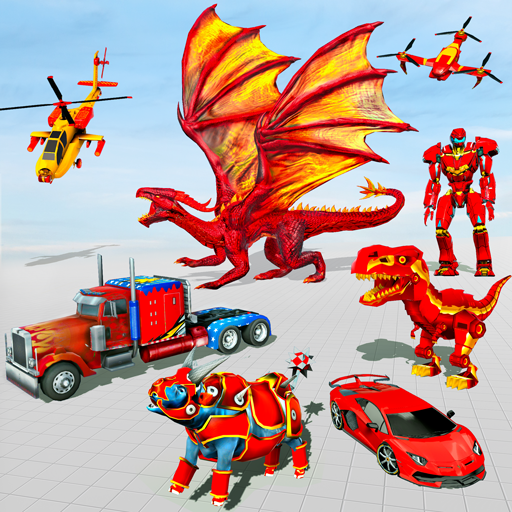 Police Dragon Robot Car Game