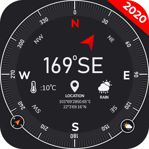 Digital Compass for Android: GPS map 2020