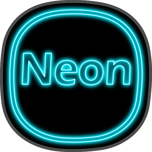 Neon icon pack ligth Blue them