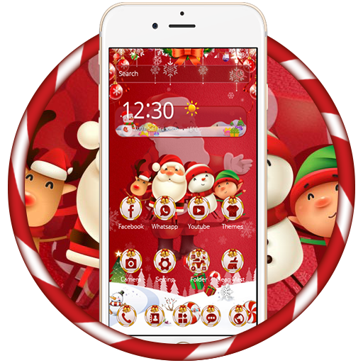 Red santa claus christmas happy theme