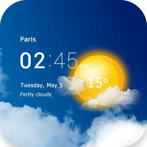 Transparent clock and weather