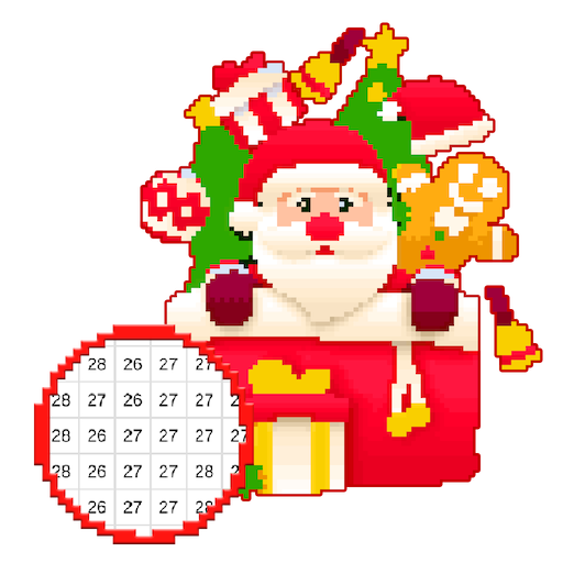 Christmas Color by Number Sandbox Pixelart Pages