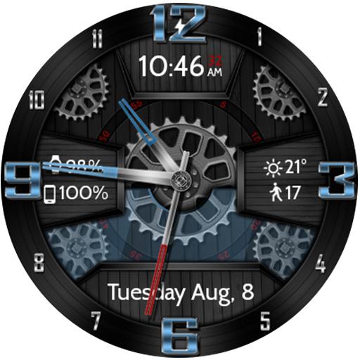 Wooden Gears HD Watch Face