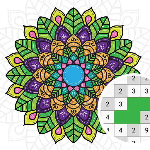 Mandala Pixel Coloring Art