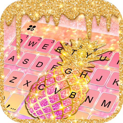 Glitter Drop Pineapple Keyboar