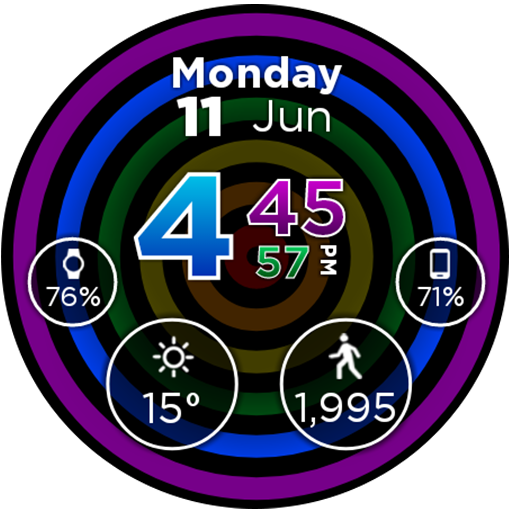 Hypnotic Rainbow Watch Face