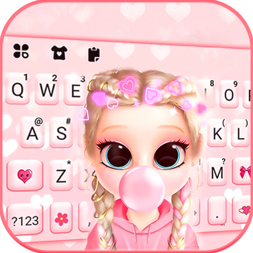 Bubble Gum Doll Keyboard Backg