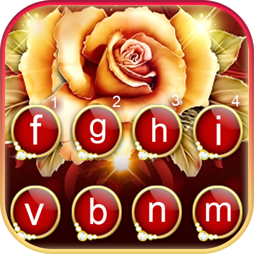 Golden Rose Keyboard Theme