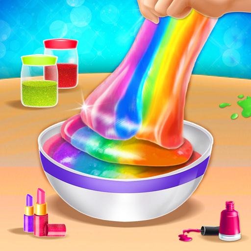 Fluffy Slime Maker DIY Rainbow