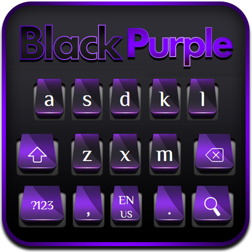 Black Purple Cool Keyboard