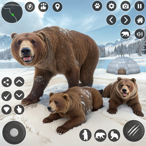 Arctic Polar Bear Family Sim