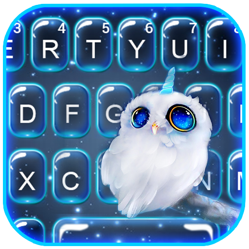Night Unicorn Owl Keyboard The