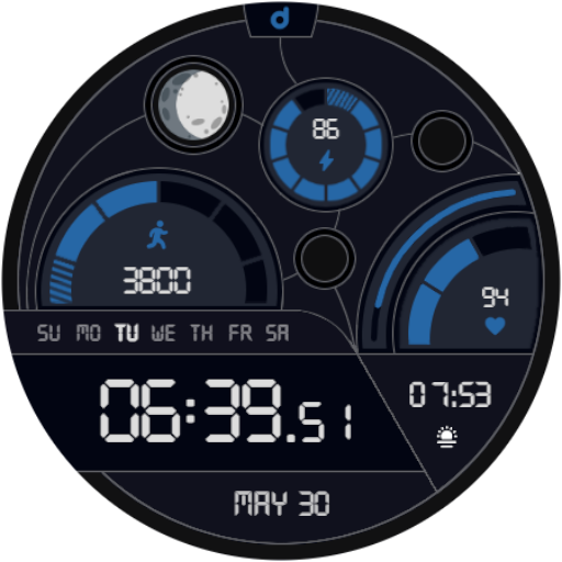 DS D006 - Digital watch face