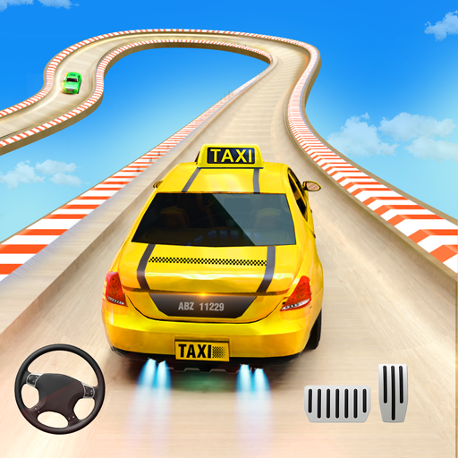 Taxi Car Stunt Race: Mega Ramp