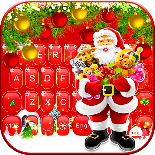 Red Christmas1 Keyboard Theme