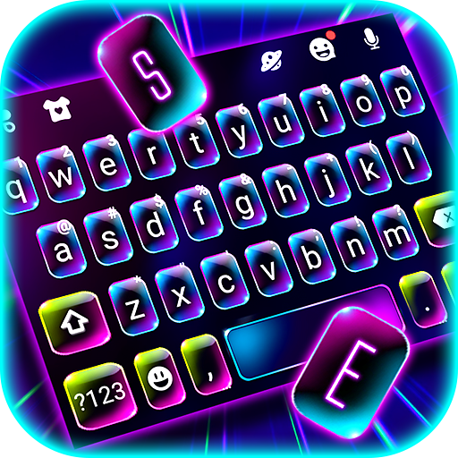 Neon Light Keyboard Theme