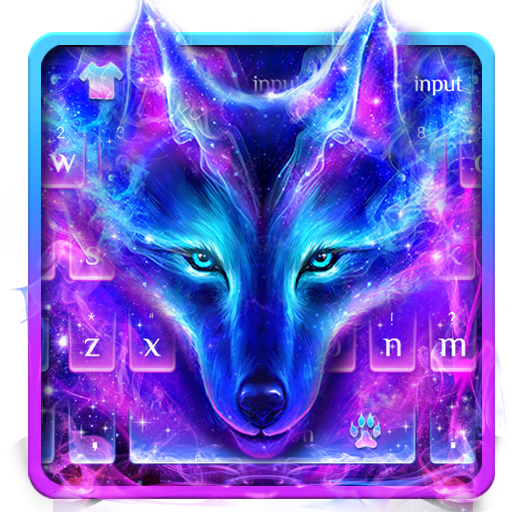 Galaxy Wolf Keyboard Theme