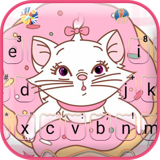 Pinky Cat Donut Keyboard Theme