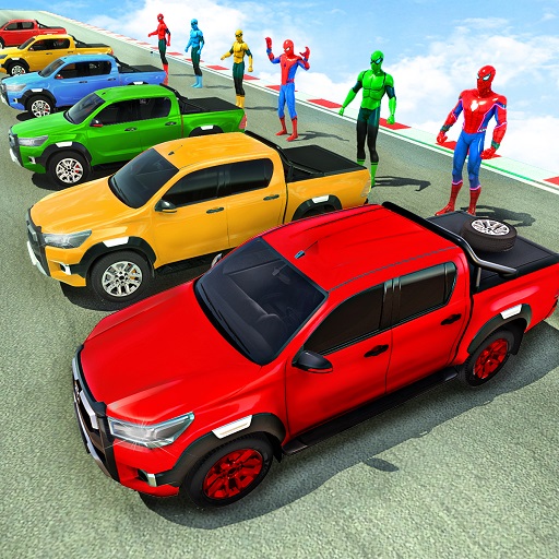 Superhero Man Car Stunt Game