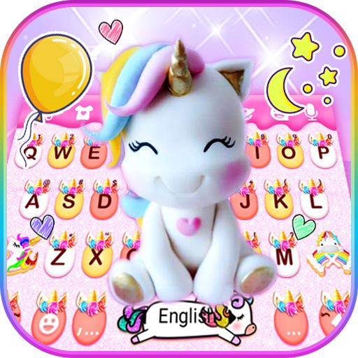 Rainbow Unicorn Smile Keyboard