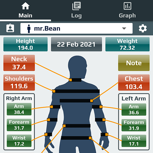 Body Measurements Diary - Musc