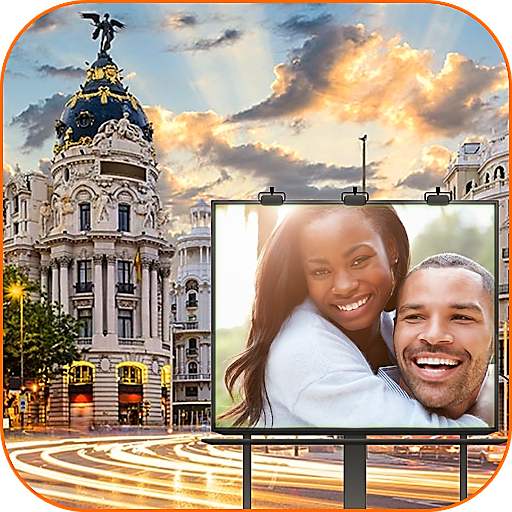 Billboard photo montages frame