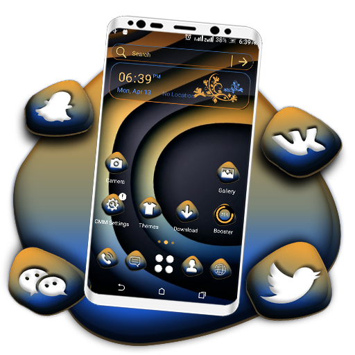 Abstract Curve Art Launcher Th