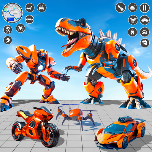 Dino Robot: Car Transform Game