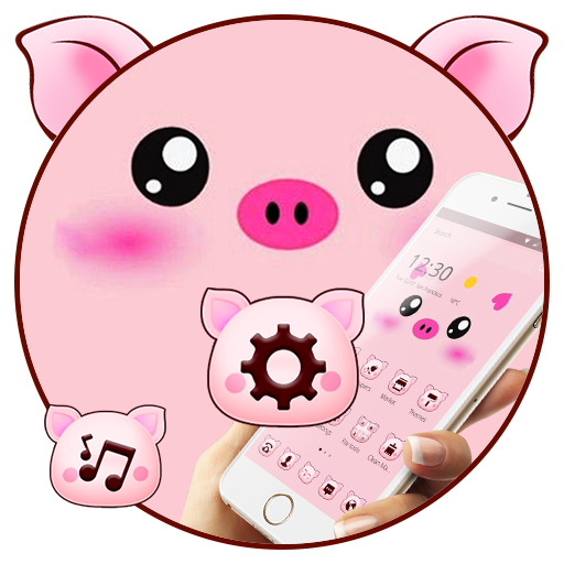 Pink Cartoon Piggy Kawaii Theme