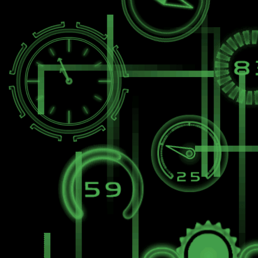 Neon Clock GL Live wallpaper