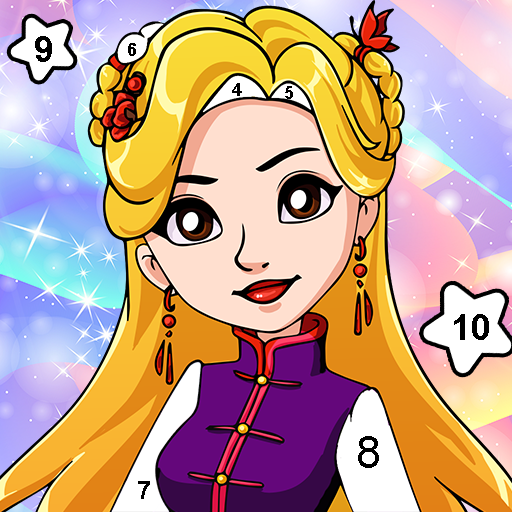 Princess Pixel Coloring Art