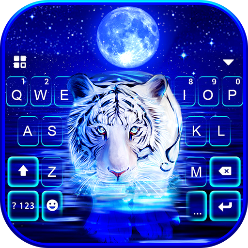 Neon Tiger 2 Keyboard Backgrou